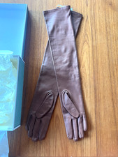 John Galliano Re{form} x Zara 100% LEATHER LONG GLOVES Bronze Size L SOLD OUT picture