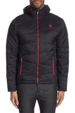 NEW Spyder Nexus Jacket Men's Medium Black / Red Insulated Puffer MSRP $199.95 picture