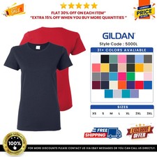 Gildan G500L Women's Heavy Cotton Short Sleeve Crew Neck Plain Stylish T-Shirt picture
