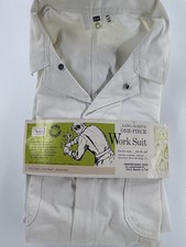 Vintage 60s 70s Sears Deadstock Coveralls 46R White USA NOS Workwear picture