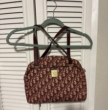 Christian Dior Trotter Canvas Hand Bag Red Gold Auth 119073 picture
