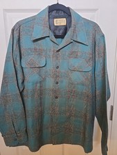 Men’s Vintage 1970’s LARGE JCPenny Shirt Jacket by Towncraft Brown Polyester USA picture