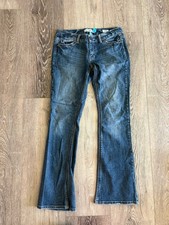 VTG Y2K Aeropostale Womens Low Rise Hailey Skinny Flare Denim Jeans 3/4 Short picture