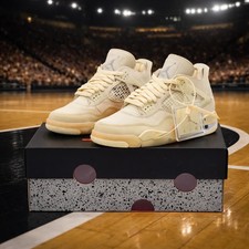 MEN - Size US 7-12 Jordan 4 Retro Off-White Sail Cream Beige picture