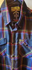 Dixxon Flannel Company Guns N' Roses Plaid Flannel Button-Up Shirt L Pockets picture