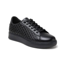 Bogota Leather Kennedy Men's Black Leather Lace Up Sneakers picture