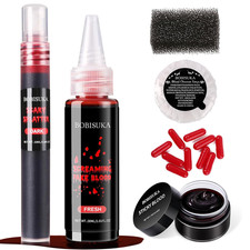 Halloween Fake Blood SFX Makeup Kit – Realistic Liquid Spray, Dripping Blood, Co picture