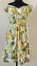 Vintage Robert Morton Floral Sequined 1950’s Party Dress sz S picture