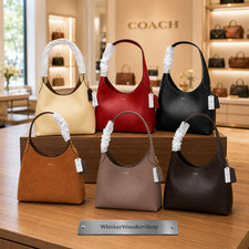 COACH Brooklyn Shoulder Bag 28 CU068 Leather Hobo Tote Purse Bag Outlet New picture