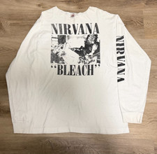 Vintage 90s Nirvana Bleach LS T Shirt L Sub Pop Sleeve Print Double Sided RARE picture