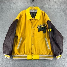 Vintage Sir Benni Miles Jacket Mens 4XL Leather Varsity Baseball 90s Hip Hop picture