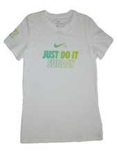 NIKE JUST DO IT SUNDAY White Women's T-Shirt NEW picture