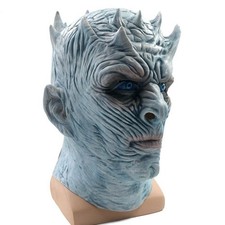 Night King Mask Game of Thrones White Walker Latex Full Head Halloween Costume picture