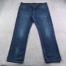 LL Bean Jeans Mens 40x30 Blue Signature Straight Leg Button Fly Denim Rugged picture