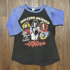 Vintage 1981 Rolling Stones ‘Tattoo You’ Tour Concert Raglan Tshirt Sz M picture