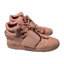 Adidas Sneakers Men's Sz 8.5 Tubular Invader Shoes Pink Suede Comfort Strap picture
