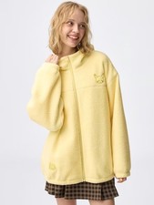[Japan Limited] GU x Pokémon Pokepeace Boa Fleece Oversized Jacket Yellow NEW picture