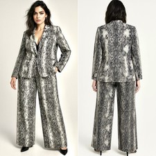 NWT Antonio Melani Pantsuit Size 24W 24 Blazer & Wide Leg Pants Set Mob Wife picture