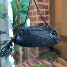 CHANEL Lax Tassel Black Leather Vintage Shoulder Bag picture