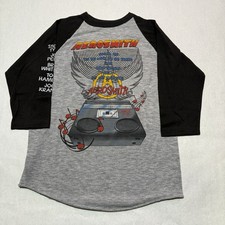 Vtg 1986 Aerosmith Dream On Raglan T-shirt Medium 80s Band Tee Concert Tour picture