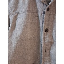 Comune Mens Gray Heather Long Sleeve Button Down Shirt Single Pocket Size M picture