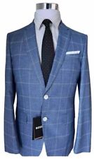 NWT Hugo Boss Sport Coat Blue Plaid Italian Fabric Slim Fit 42L  ( 52 Eu) picture