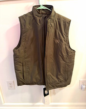 Ariat Team Logo Insulated Vest XL Brown Softshell Water/Wind Resistant CC picture