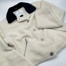 Vintage 1980's Nils Apres Ski Boxy Cropped Cream Womens L Cozycore Jacket picture