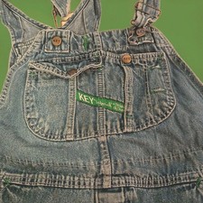Vintage 80s KEY Imperial Overalls Thrashed Distressed Workwear 34x30 picture