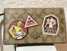 New Rare Coach Star Wars X Hayden Crossbody Disney C3P0 R2D2 Brown Classic  picture