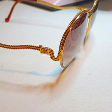 vintage 80s. Cristian Lacroix 7301 oversized  Sunglasses Gold Brown Gradient  picture