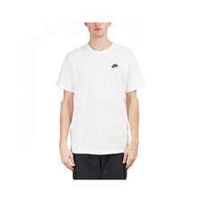 Nike Men's Sportswear Club T-Shirt AR4997-101 White/Black SZ XS-4XL Brand New picture