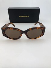 Balenciaga BB0324SK tortoiseshell silver BB oval cat eye sunglasses 55MM picture