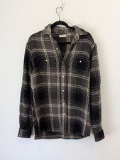 Gustin Monster Rope Shirt Heavy Knit Plaid Size M picture