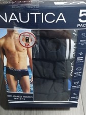 Men's Nautica Brushed Micro Briefs 5 Pack Size (XL 40-42) picture