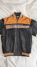G-III orange and black Tennessee Vols M suede leather jacket *New* picture