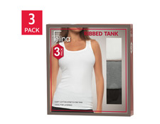 Felina Women's Ribbed Tank, 3-pack,(1) White, (1) Gray, (1) Black S, M, L ,XL picture