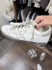 Golden Goose Women's Super-Star White with silver  Sz 36/6 picture