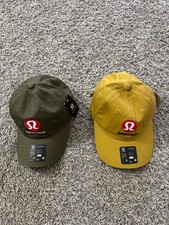 2 PAIR LULULEMON SWOOSH FLEX CLASSIC ADJUSTABLE BASEBALL HAT WOMENS SIZE M picture