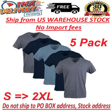 Gildan Adult Men's Short Sleeve V-Neck Assorted Color T-Shirt, 5-Pack, Sizes S-2 picture