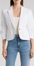 Blazer Blanco Women's Size 10 100% Cotton picture