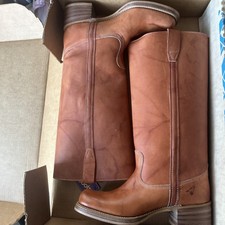 Vintage late 70s Wrangler Campus Boots Women 7  Square Toe Western USA HandMade  picture