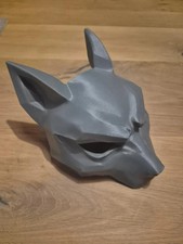 Kitsune Fox Mask Cosplay | 3D Printed Costume Mask | Japanese Fox Oni | Unpainte picture