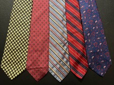 Vintage EUC 5 Pc Lot Of Brooks Brothers Old Black label Silk Ties USA +Bonus Tie picture