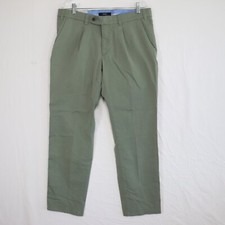 Eurex by Brax Pants Mens 36x34 Luis Chino Magic Waist Stretch Pleated Green NWT picture