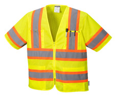 Portwest US383 - Augusta Sleeved Hi-Vis Vest Yellow - Size XL picture