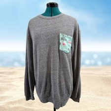Vans Sweatshirt Men's Heathered Gray Crew Neck Chest Pocket Blend Size - Large picture