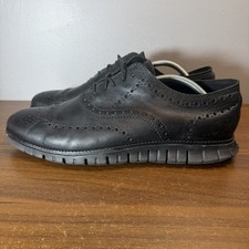 Cole Haan Shoes Mens 12M  ZeroGrand Black Leather Wingtip Oxfords C20719 picture
