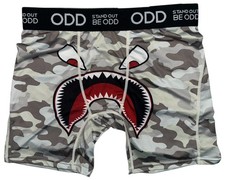 Odd Sox Warplane Snow Camouflage Boxer Briefs Underwear Men’s Size S (28-30) picture