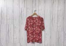 Bon Worth top womens size extra large short sleeve red patterned shirt picture